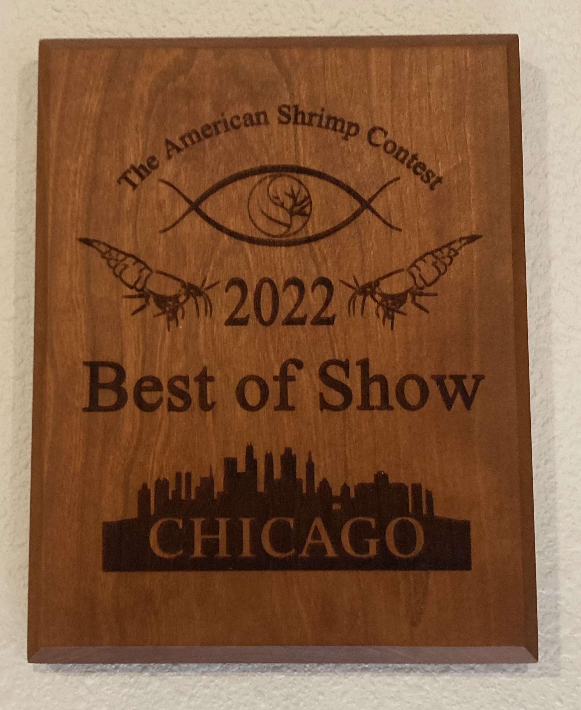 Kerric Peyton's Best In Show Award for Shrimp Contest